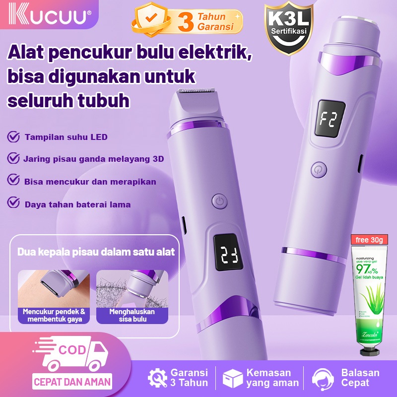 New KUCUU Digital Alat Cukur Wanita Alat cukur bulu  Mini Epilator Shaver Hair Pencukur Bulu Ketiak 
