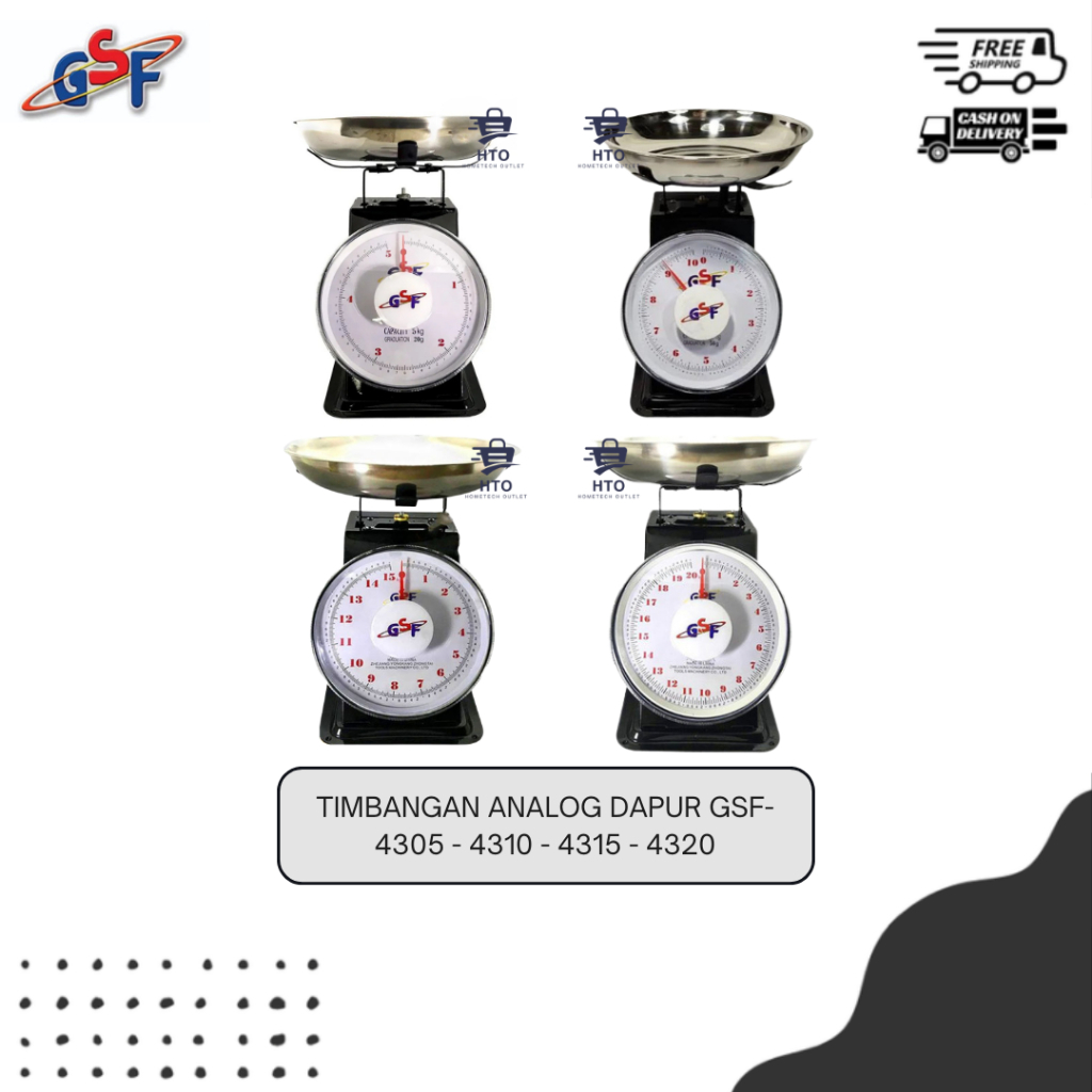 GSF Timbangan Buah Manual Analog Timbangan Barang dan Dapur Serbaguna GSF 4305 / GSF 4310 / GSF 4315
