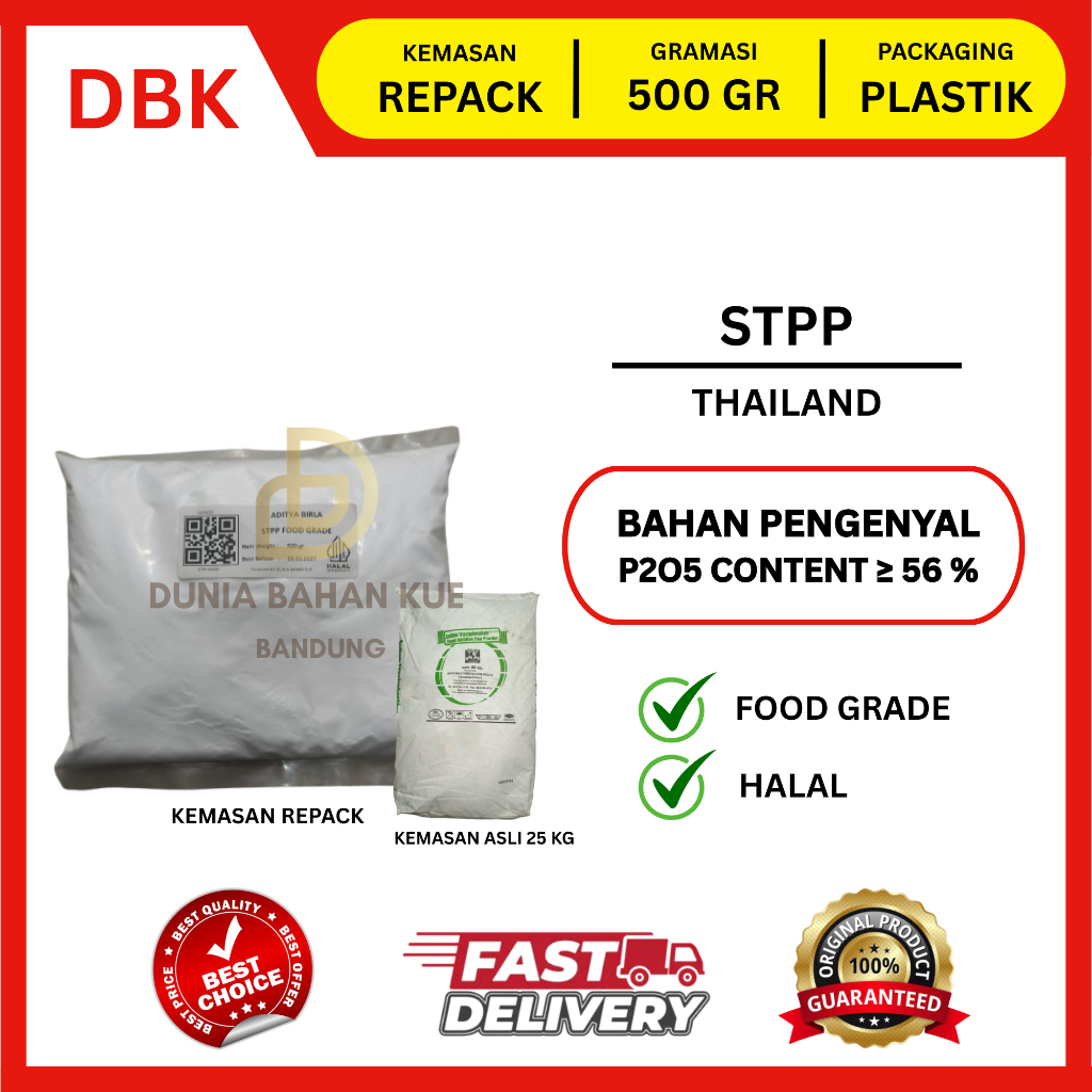 SODIUM TRIPOLYPOSPHATE FOOD GRADE. STPP THAILAND || 500 GR