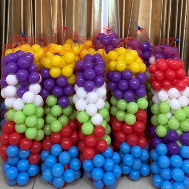 TERLARIS Mainan Mandi Bola Anak - Mandi Bola Anak Bayi Plastik Warna Warni Isi 100 Pcs I Bola Kecil