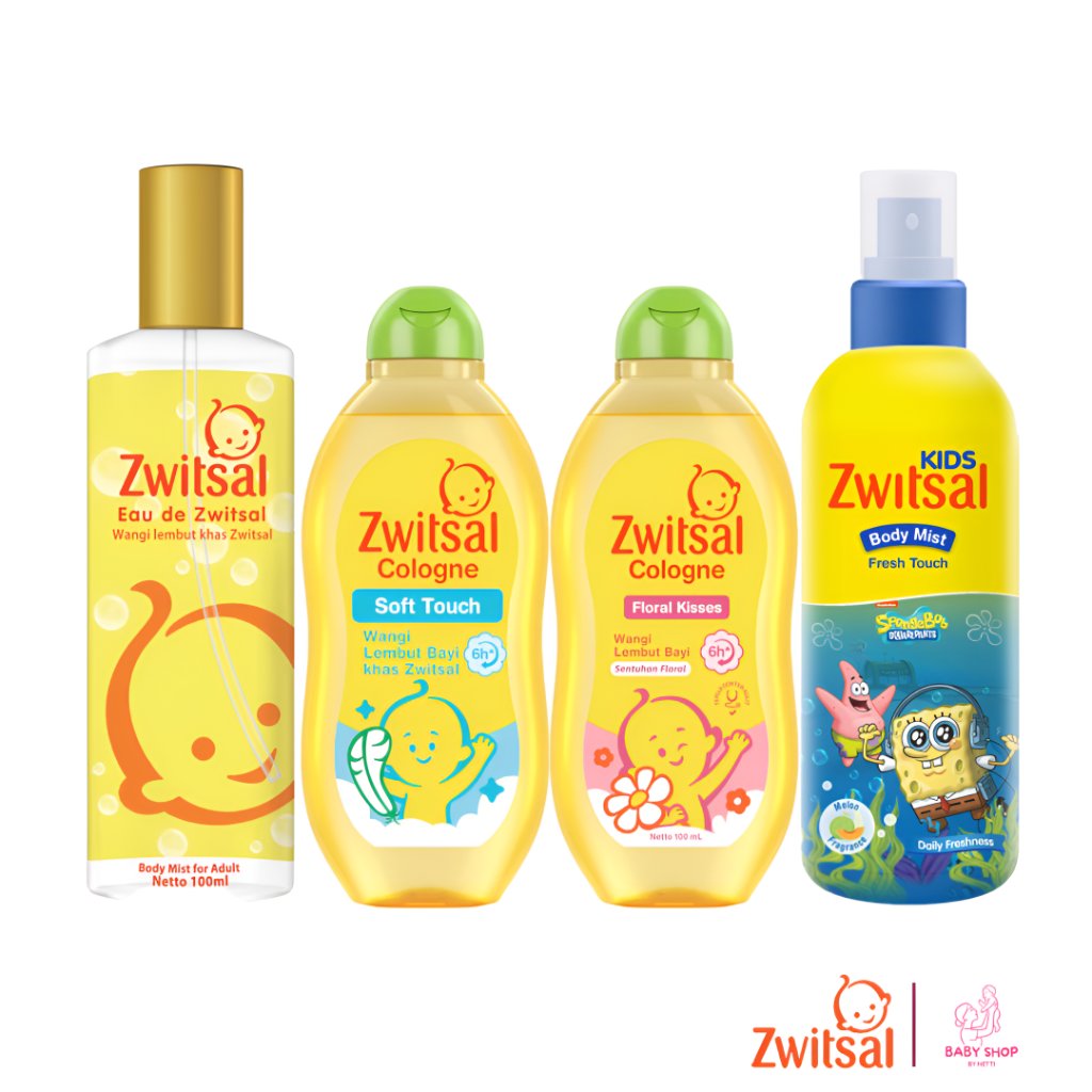 Zwitsal Baby Cologne Floral Kisses Soft Touch Kids Body Mist Parfum Bayi