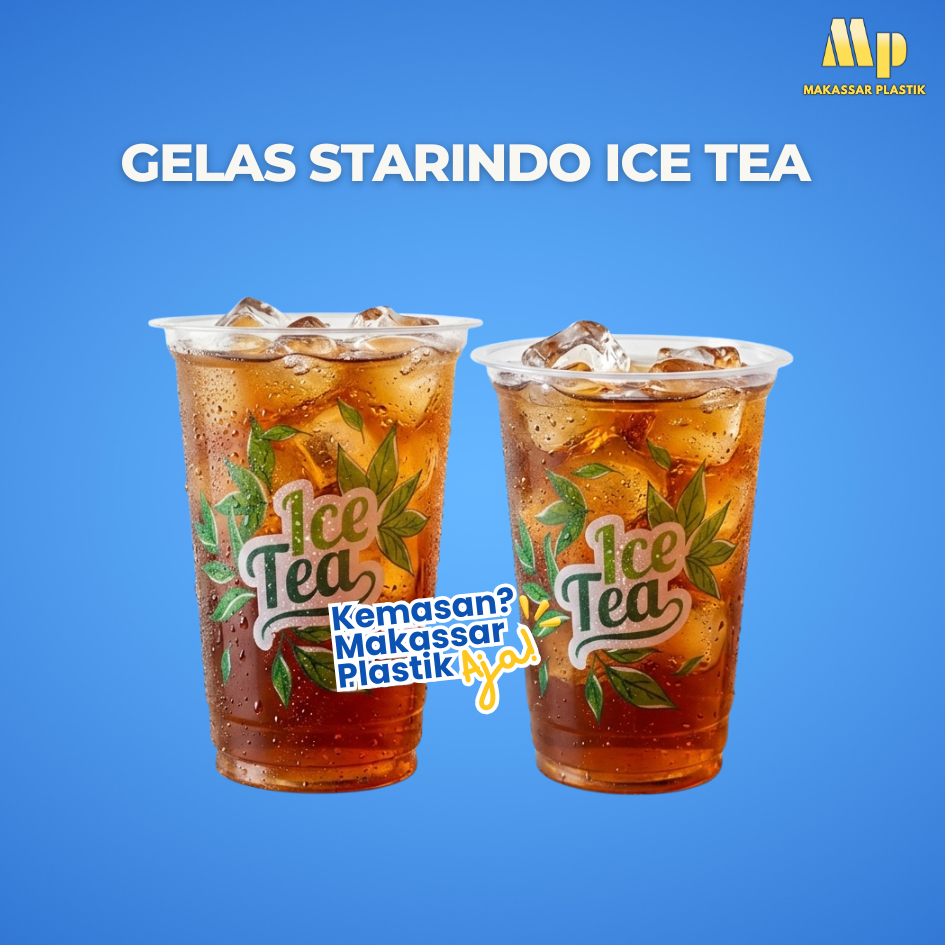 GELAS STARINDO ICE TEA 16 OZ / GELAS MINUMAN TEH / GELAS TEH STARINDO @50 PCS