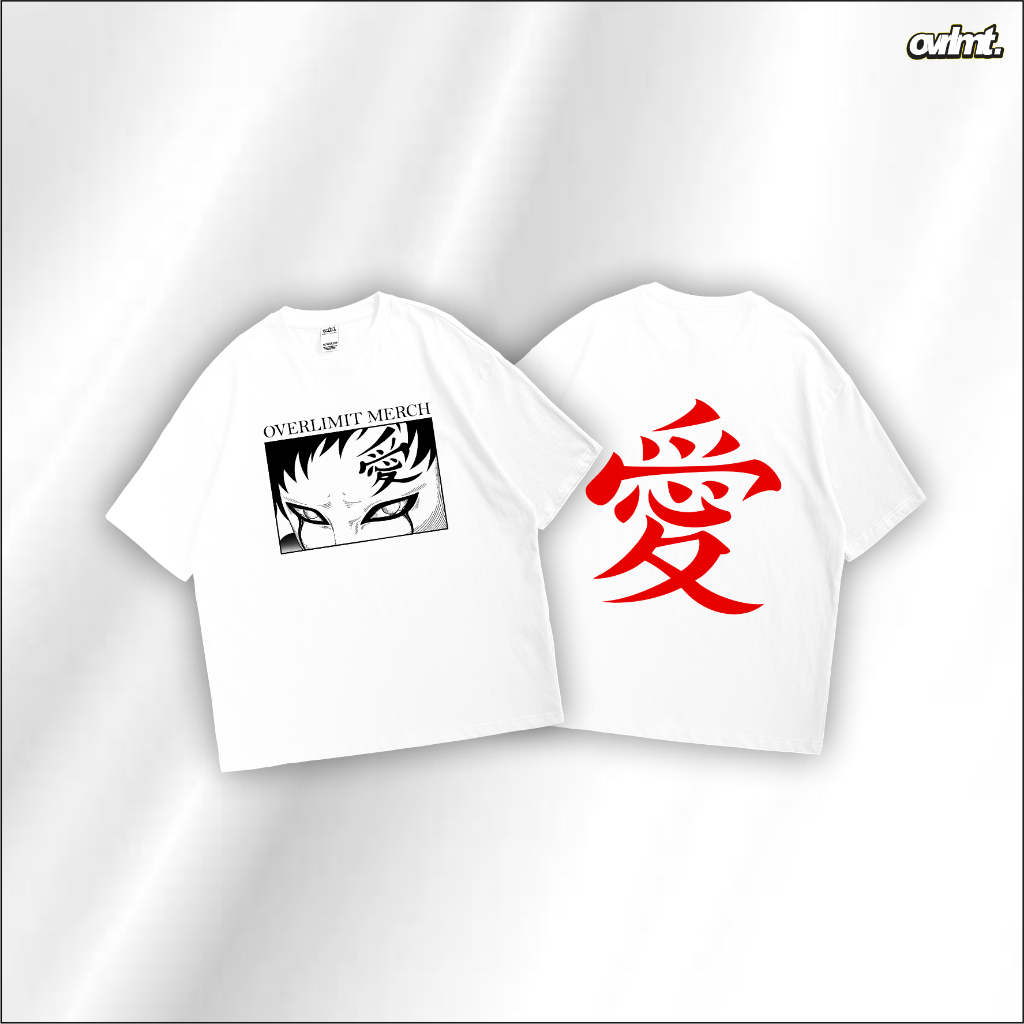 T-SHIRT OVERLIMIT GAARA| KAOS | ANIME |OVERSIZE | STREETWEAR | GAARA ANIME