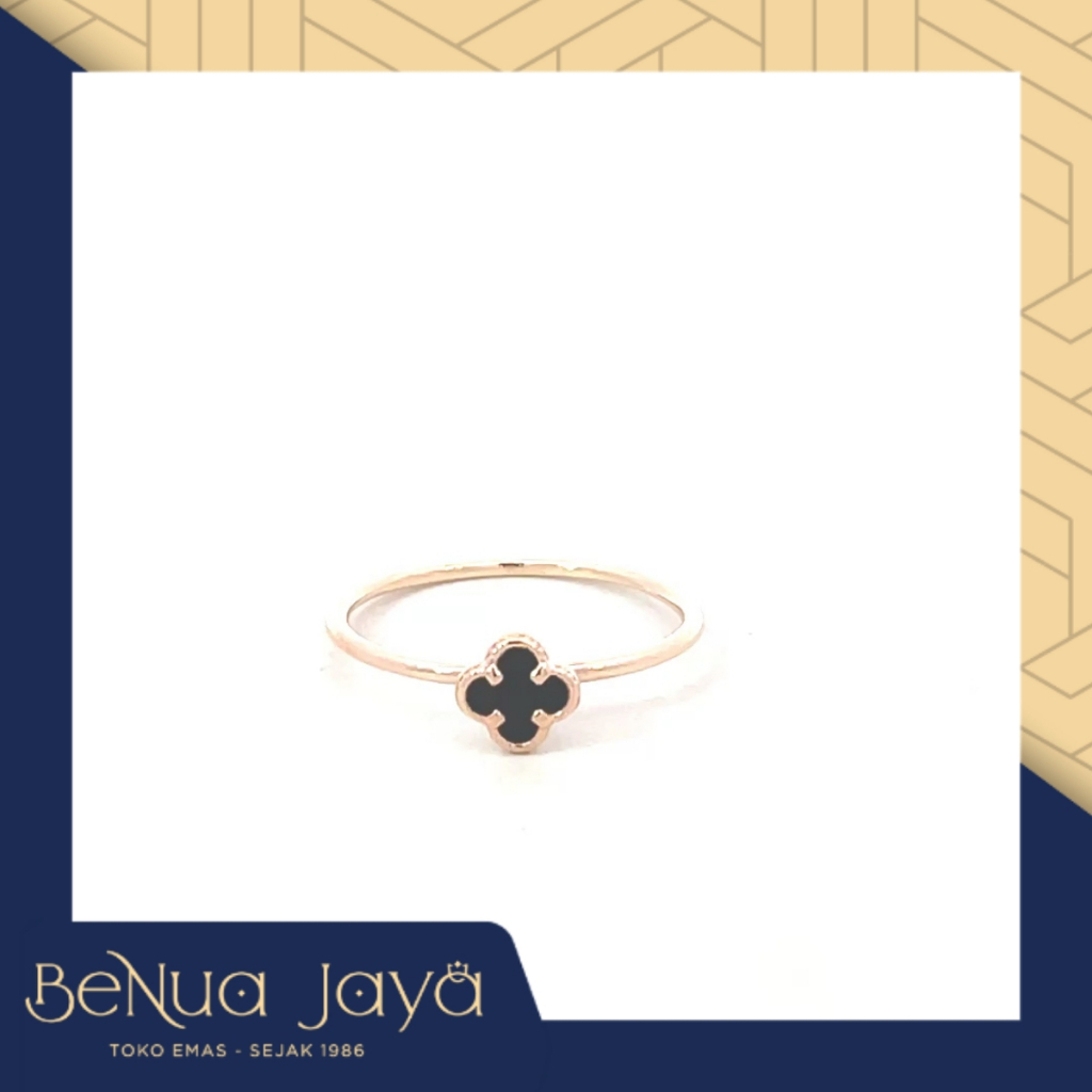 Cincin Clover Hitam 17K #00513521