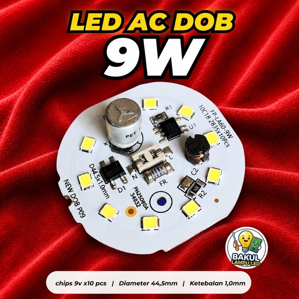 PCB LED AC (DOB) 9W ~Bakul_Lampu_Led~