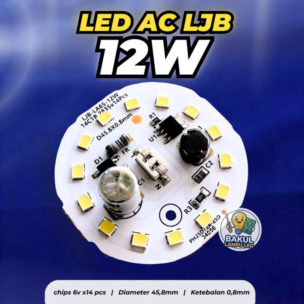 PCB LED AC (LJB) 12W ~Bakul_Lampu_Led~