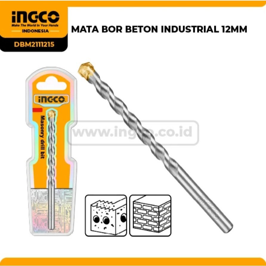 Mata Bor Tembok Beton INGCO 12X150MM MASONRY DRILL BIT DBM2111215