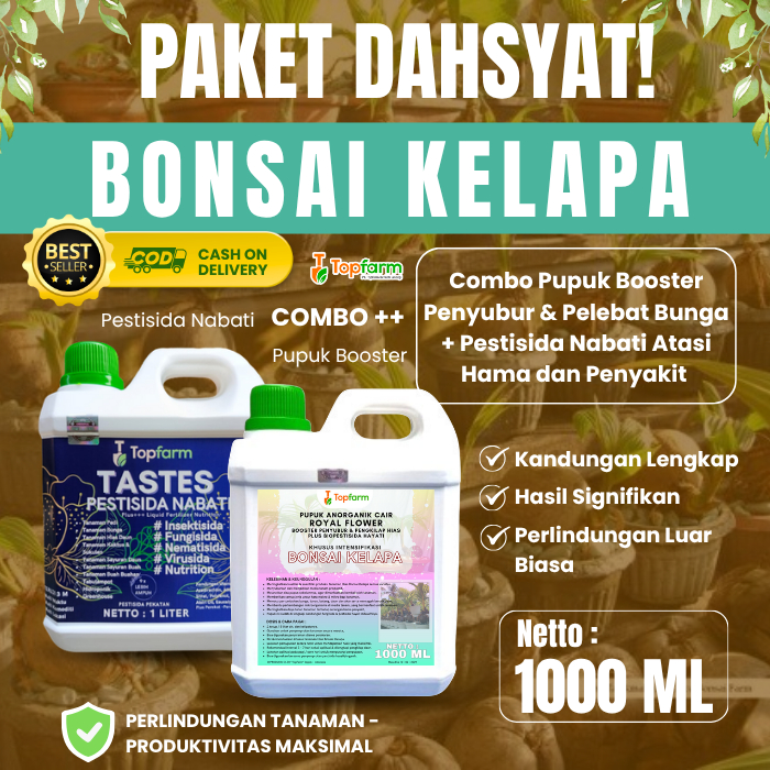 Pupuk Tanaman Bonsai Kelapa / Pestisida Tanaman Bonsai Kelapa / Pupuk Penyubur Bonsai Kelapa