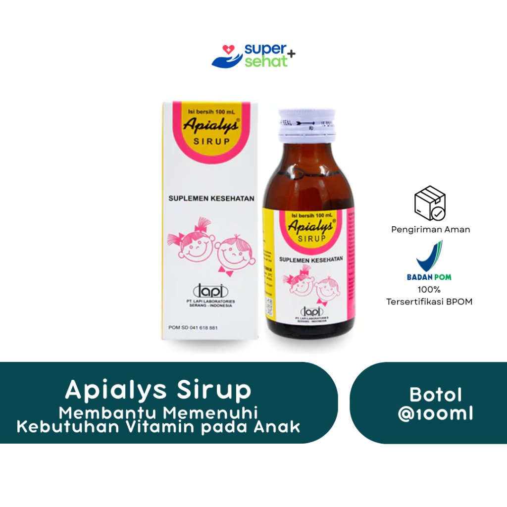 Apialys Sirup 100ml - Suplemen Vitamin Anak // Menambah Nafsu Makan