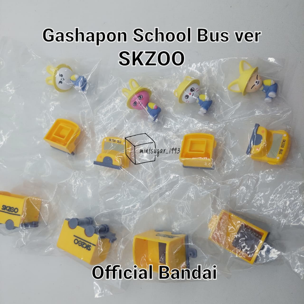 [ READY ] SKZOO Gashapon School Bus ver [ Mini Figure Action Figure Leebit Dwaekki Jiniret Foxi.ny ]