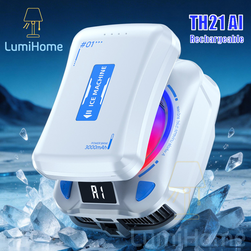 Fan Cooler Pendingin HP TH21 Semikonduktor Baterai AI 4 Mode RGB Magnet Wireless Gaming Live Streami