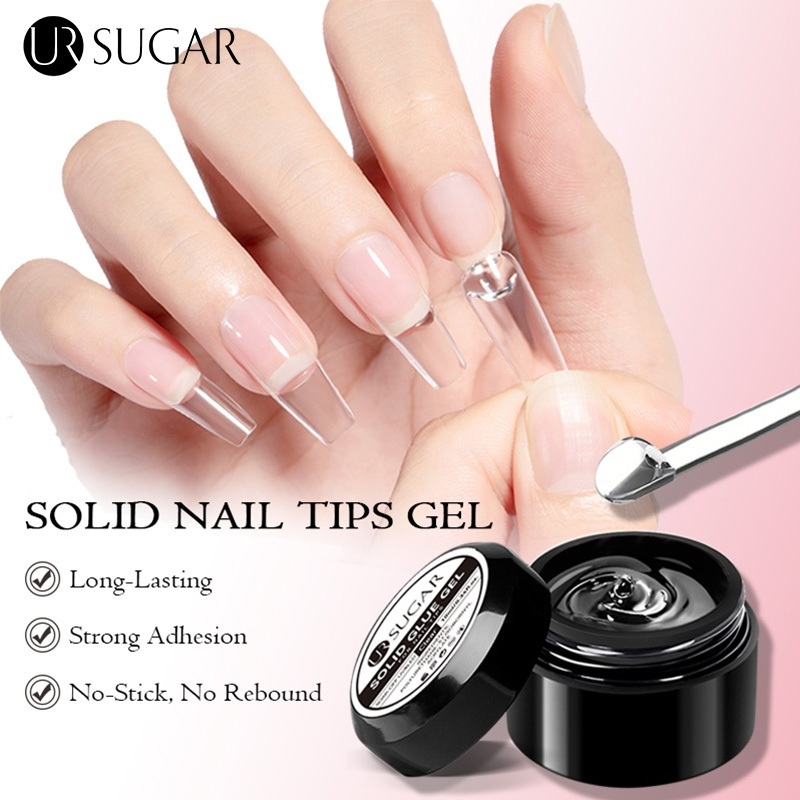 UR SUGAR Nail Tip Glue 10ml Nail Art Lem Kuku Palsu Lem For Nail Extenstion Soft Gel Tips 3D Molding