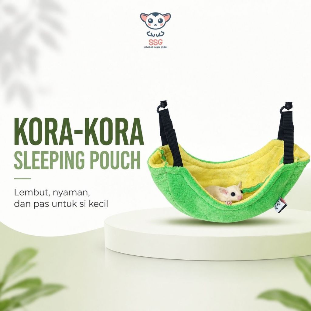 SAHABAT SUGAR GLIDER Sleeping Pouch Kora Kora Sugar Glider Tempat Tidur Perahu Velboa Premium Rumah 