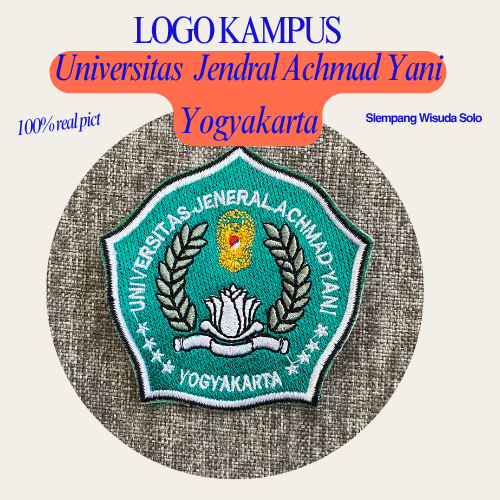 LOGO / EMBLEM / PATCH / BORDIR LOGO UNIVERSITAS JENDRAL ACHMAD YANI YOGYAKARTA / LOGO BORDIR UNJANI 