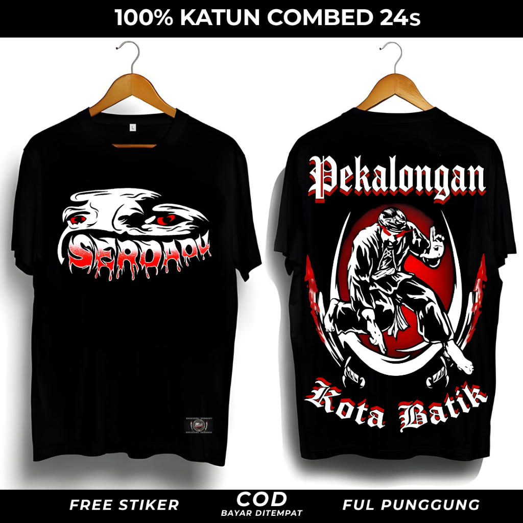 Kaos Baju PSHT Serdadu Pekalongan Kota Batik SH Terate 1922 Cotton Combed 24s Tebal Adem Terlaris