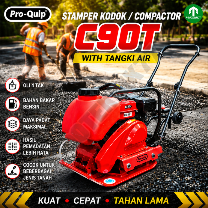 (WITH TANGKI AIR) Mesin Stamper Kodok Plat PROQUIP C90T / Compactor Plate C90T Pemadat Tanah C 90T P