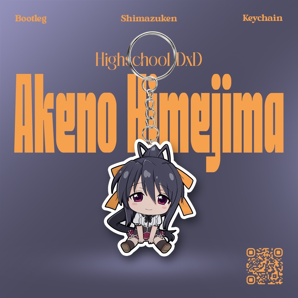 Gantungan Kunci Anime High School DxD - Akeno Himejima - Ganci Akrilik - Keychain Acrylic