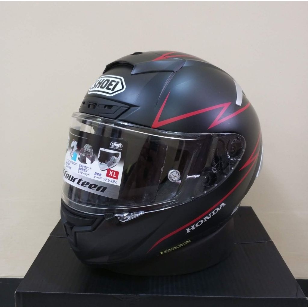 HELM SHOEI X14  BLACK HONDA HELM FULL FACE