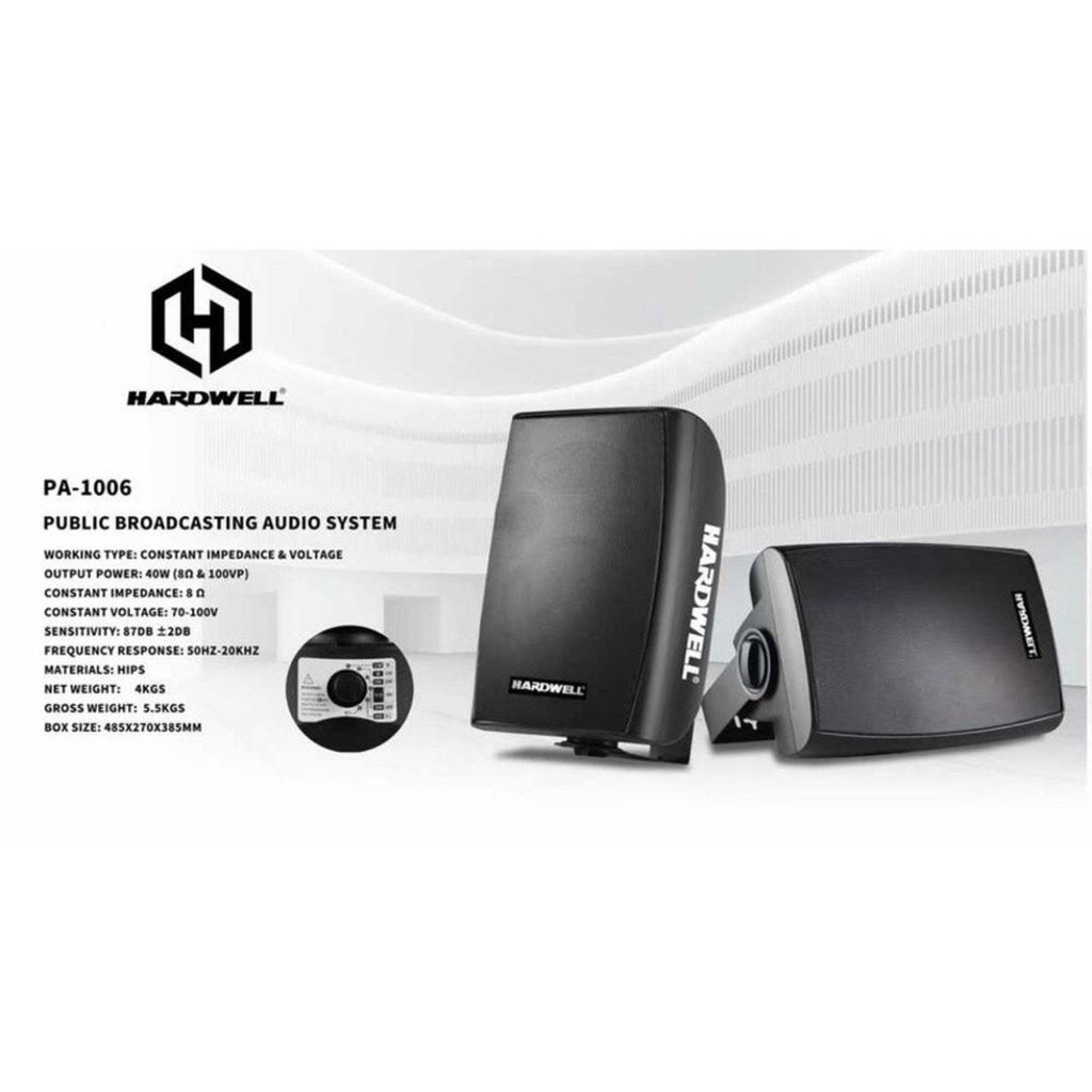 Speaker Pasif / Speaker Passive 6 Inch Surround Hardwell PA 1006 / PA1006 Original Sepasang