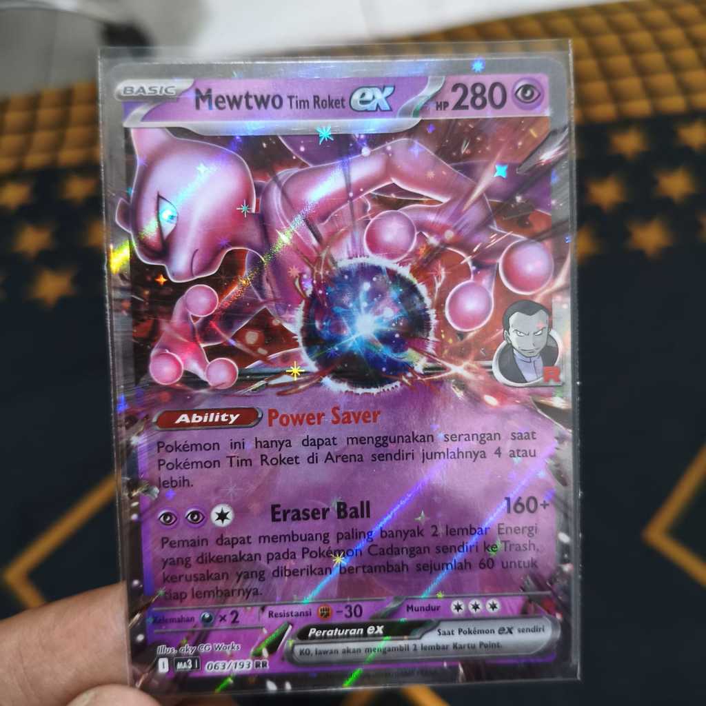 mewtwo ex rr - kartu pokemon