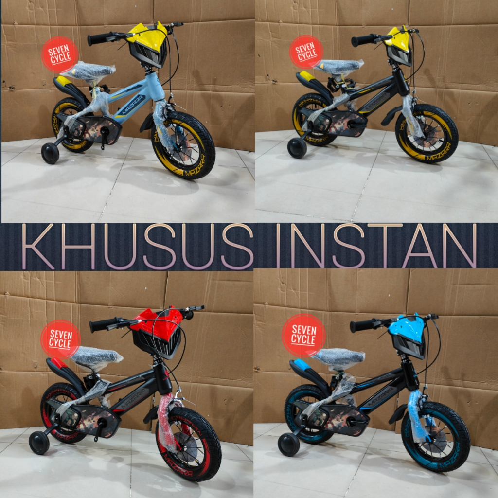 ( INSTAN ) sepeda BMX  anak VELION/MAZARA/CENTRUM 12inch ban pompa 2,50 warna