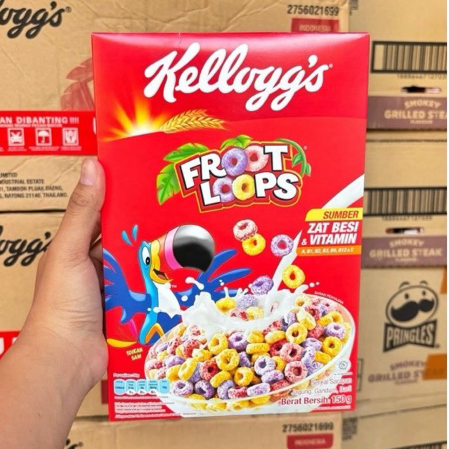 Kellogg’s Froot Loops 150g - Sereal Berwarna Ceria, Rasa Segar, Halal
