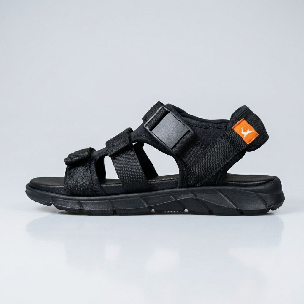 Austin Black Lite Sole Runo Project - Sepatu Sandal Traveling Pria Ringan Anti Slip Nongkrong
