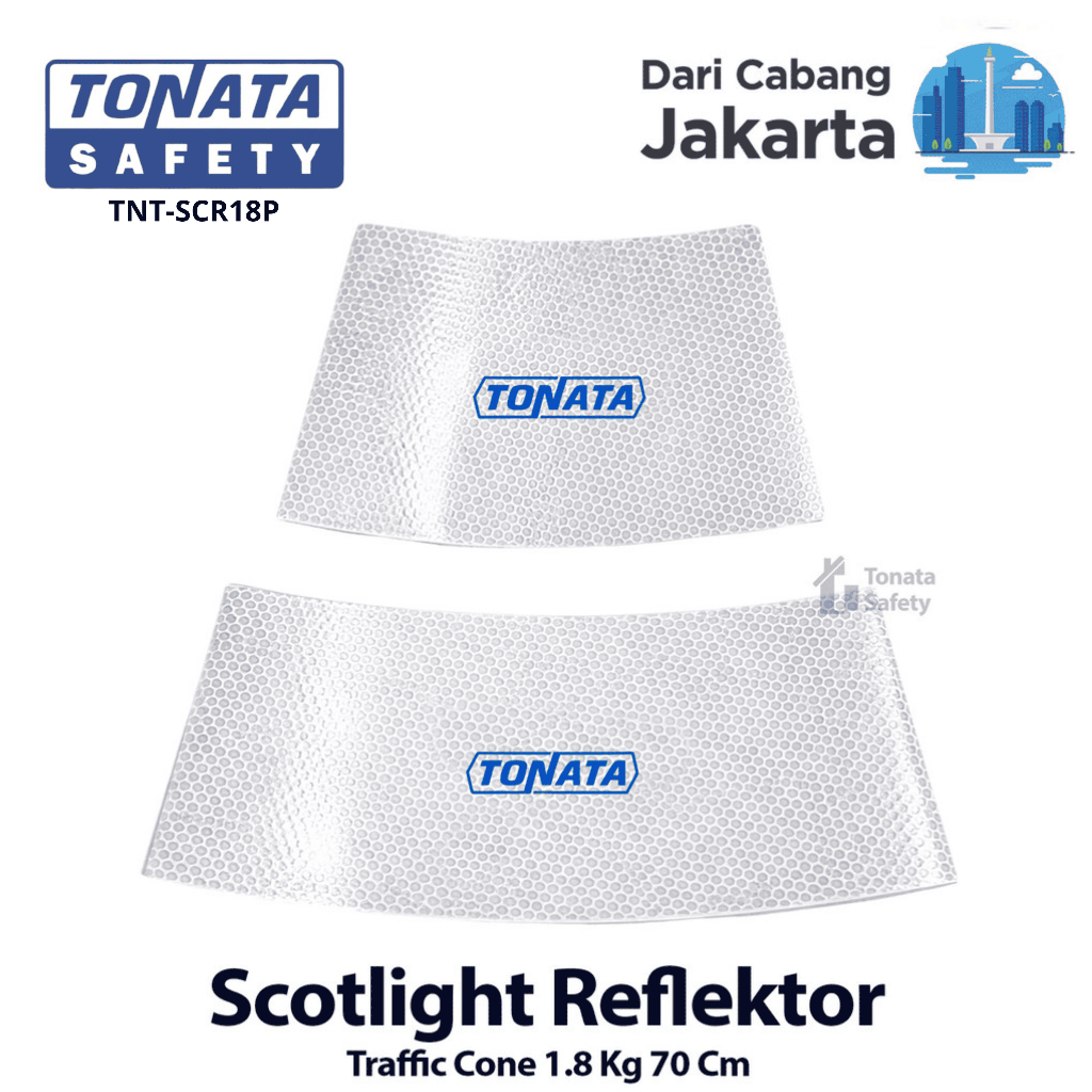 Scotlight Reflector Traffic Cone Tonata 1.8 Kg 70 Cm - Putih / Scotlight Reflector Traffic Cone Tona