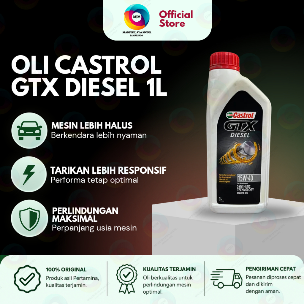 CASTROL GTX SYNTHETIC TECHNOLOGY OLI MESIN DIESEL | 1 LITER