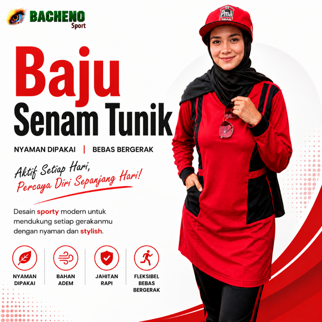 Baju Olahraga Syar'i | Baju Senam Muslimah | Set Baju Senam Wanita