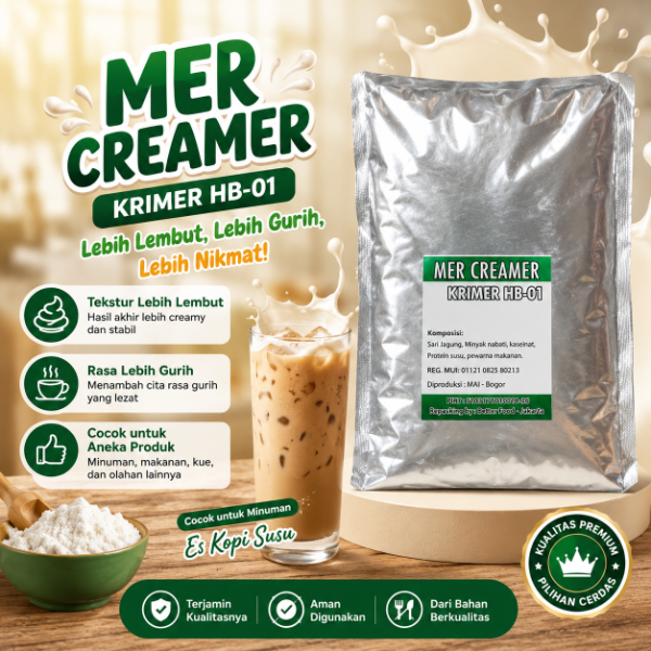Bubuk Creamer Premium HB 01 | NDC Krimer Bubuk 1 Sak 25Kg | Creamer Premium 1Kg, 25Kg |  Non Dairly 