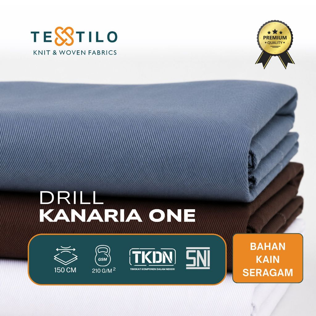 TEXTILO - KAIN DRILL PREMIUM BAHAN SERAGAM - KANARIA ONE DRILL