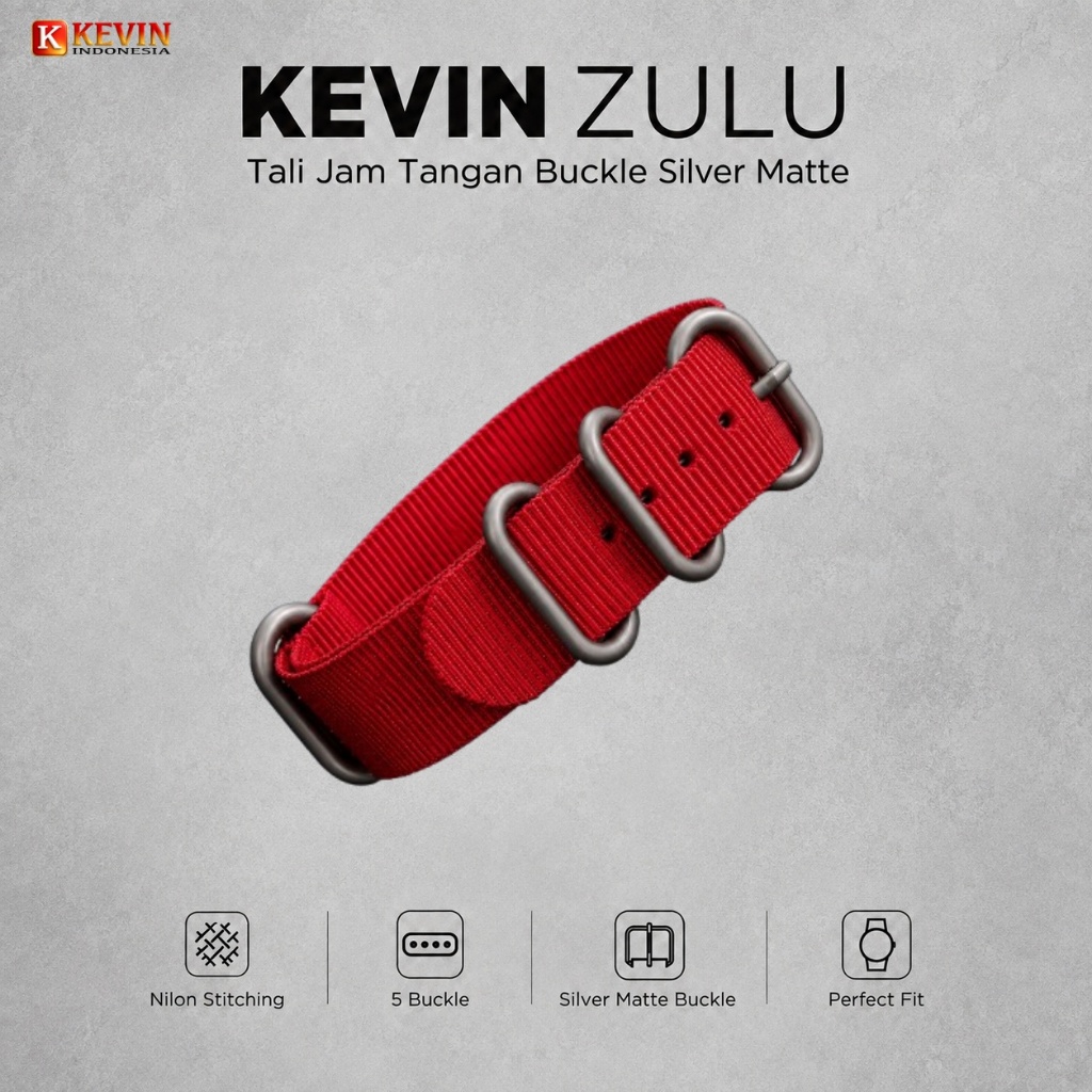 KEVIN ZULU Tali Strap Jam Tangan Seiko Monster 42.4mm SRPD25 SRPD29 SRPE27 20mm Silver Matte Metal B