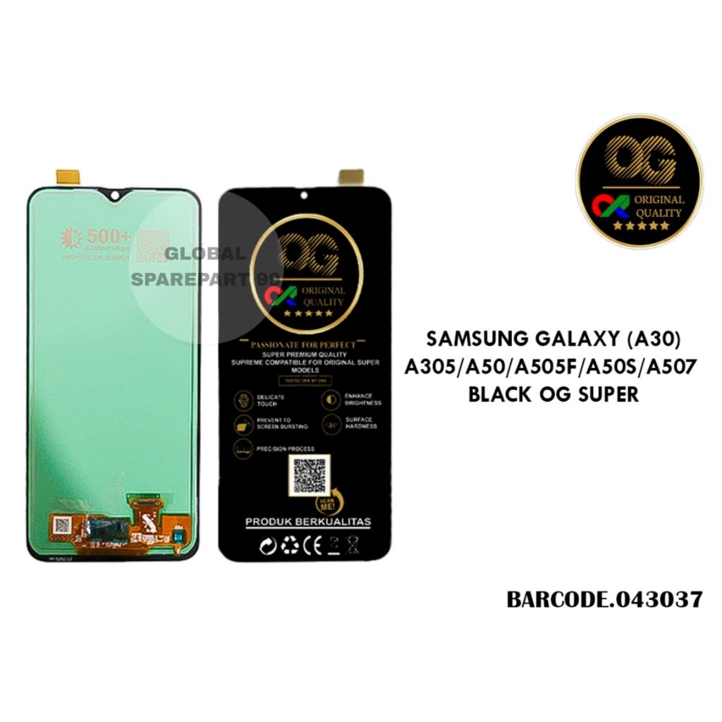 (OG SUPER) LCD TOUCHSCREEN SAMSUNG GALAXY A30 A305 / SAMSUNG A50 A505F / SAMSUNG A50S A507 BLACK OG 
