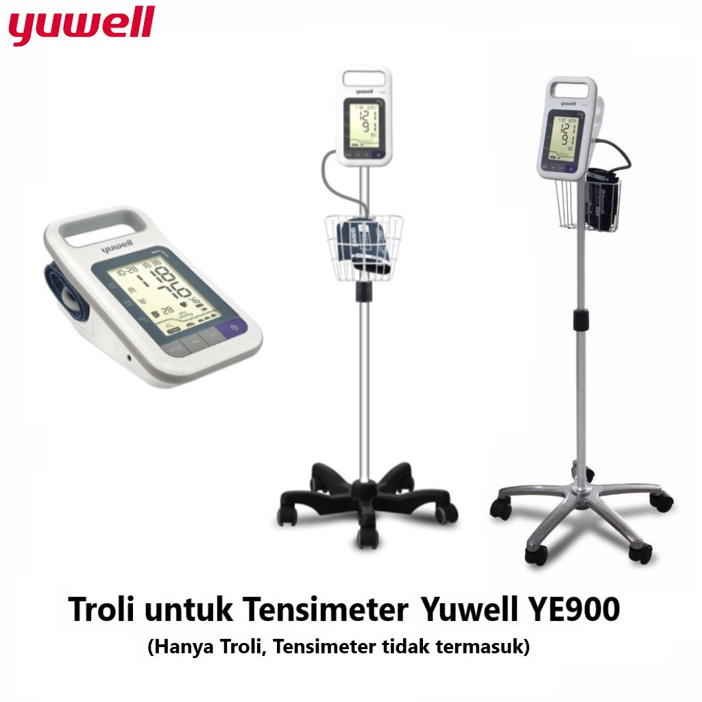 Trolly Troli Trolley Roda untuk Tensimeter Digital Yuwell YE680E YE900