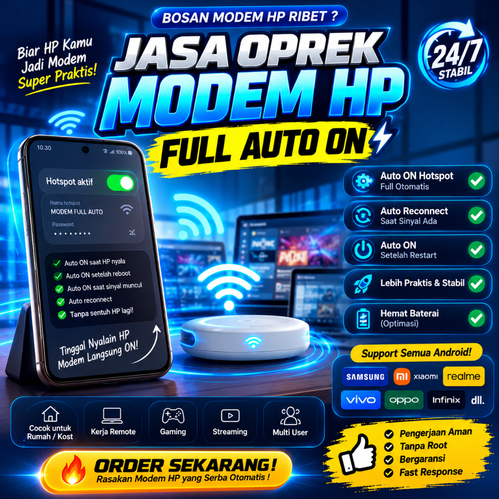 JASA OPREK MODEM HP FULL AUTO