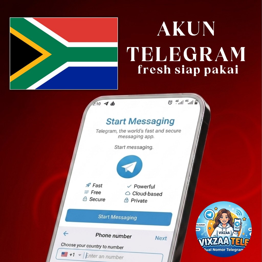 AKUN TELEGRAM LUAR SOUTH AFRICA || FRESH SIAP PAKAI || NOMOR LUAR NEGERI
