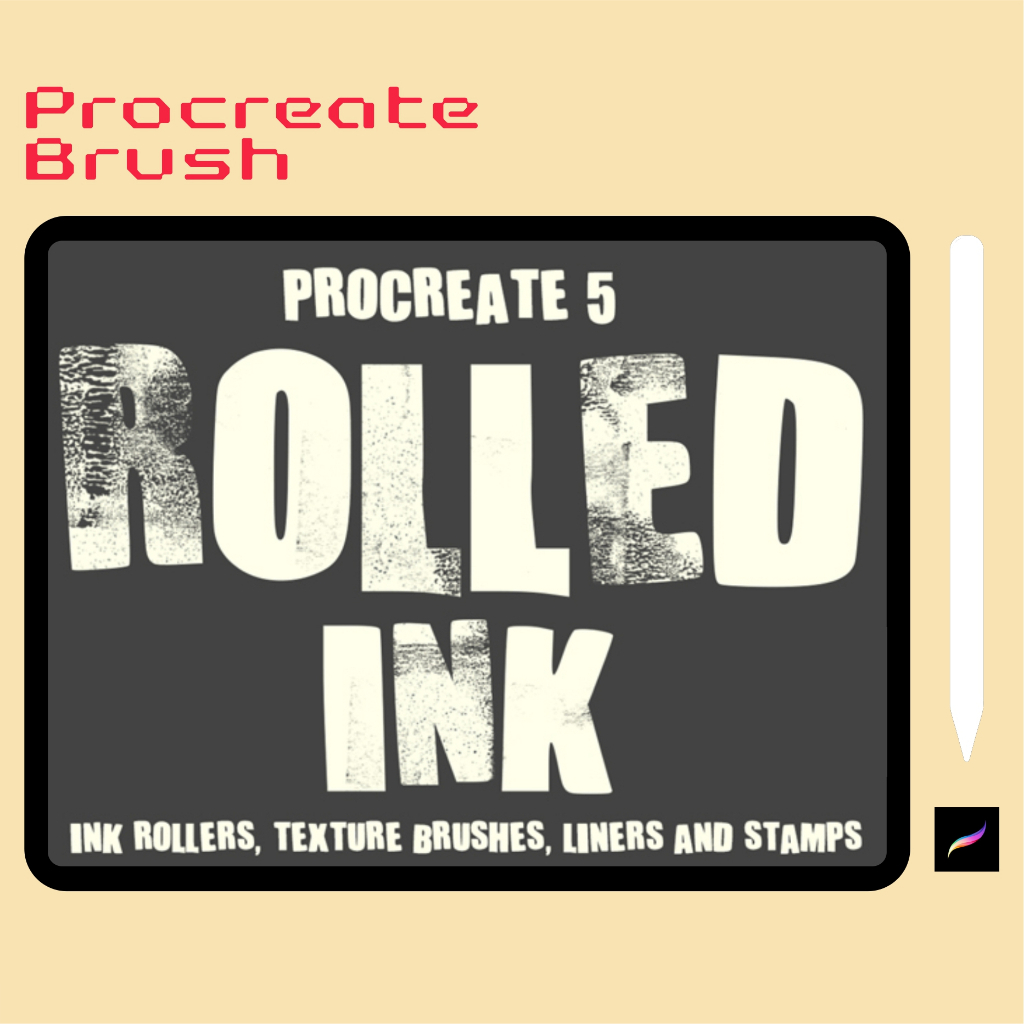 Procreate Brush - CreativeMarket ROLLED INK BRUSHES