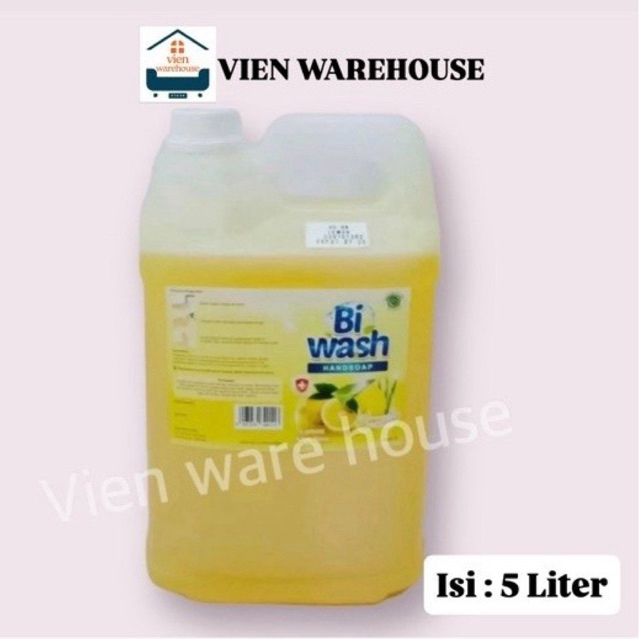 Hand Soap Bi wash - Sabun Cuci Tangan Ekonomis Wangi Strawberry , Lemon isi 5 liter