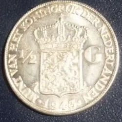 Koin Belanda 1/2 Golden, Tahun 1943