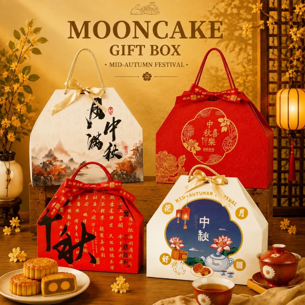 Pcraft.id - Paper Bag Mid-Autumn Mooncake Season. Box Mooncake. Hampers Mooncake