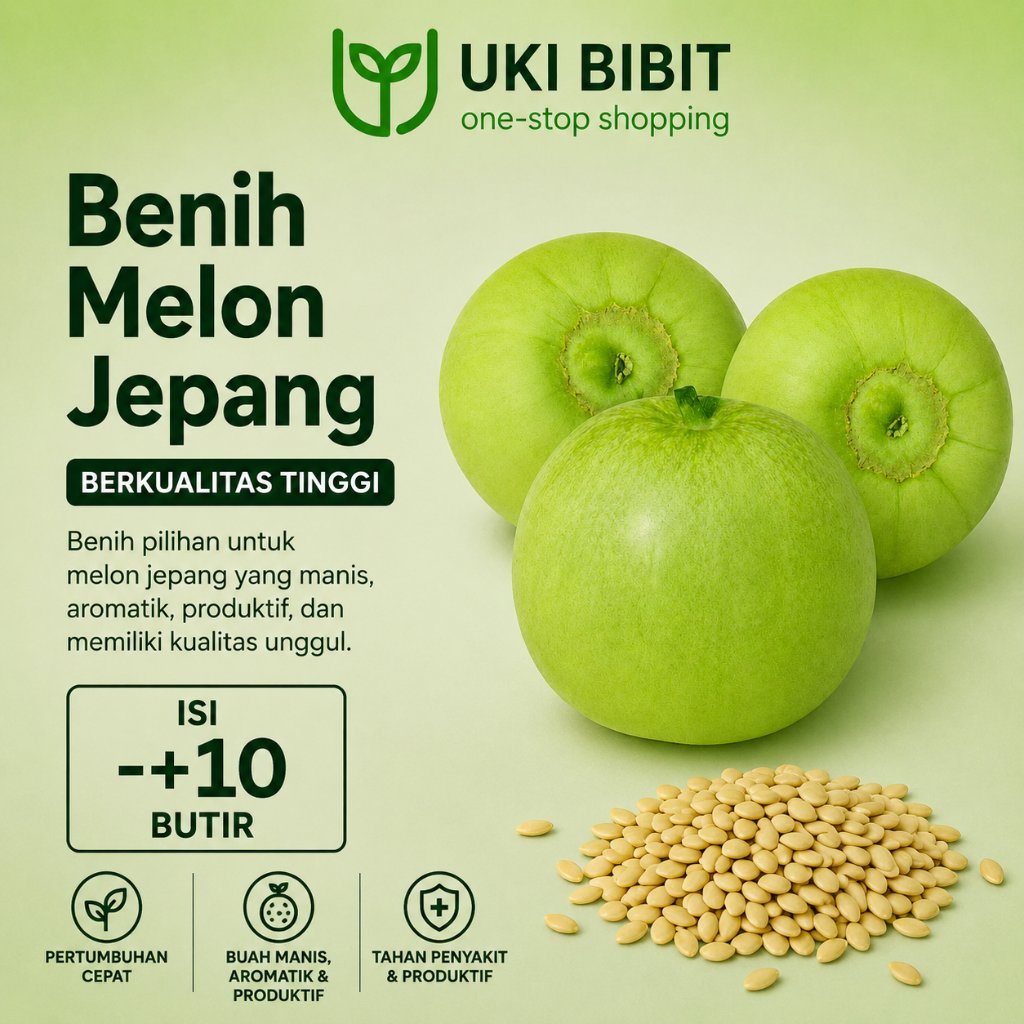 ( 10 Butir ) Benih Biji Melon Jepang | Melon Crown | Melon Yubari