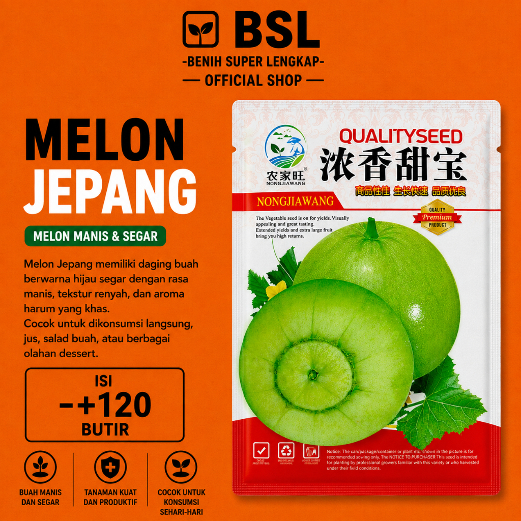 Kemasan Original | Benih Biji Melon Jepang | Melon Crown | Melon Yubari | UKI BIBIT