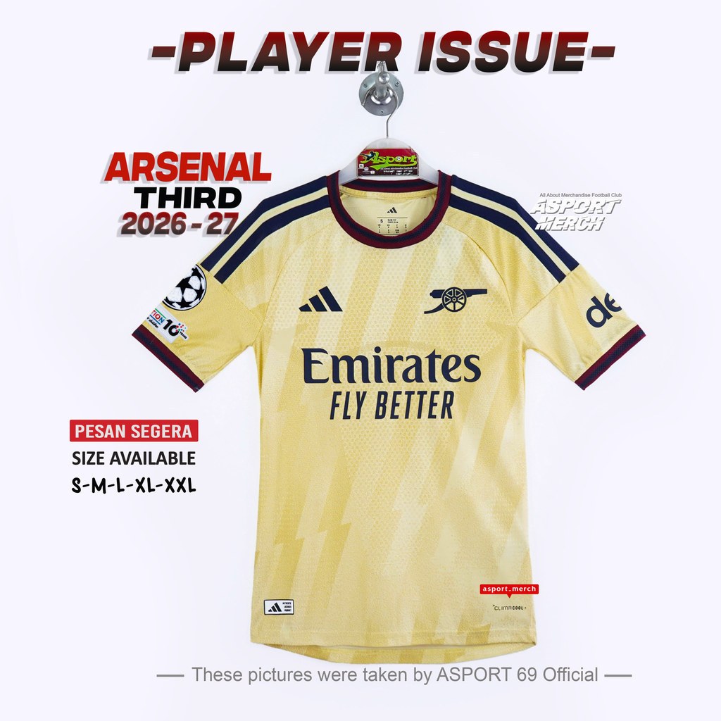 JERSEY PLAYER ISSUE ARSENAL THIRD 2026 2027 PI ARSENAL 26 27 THIRD TERBARU