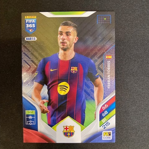 Kartu Koleksi Sepak Bola Soccer Panini 365 Barcelona Ferran Torres BAR15