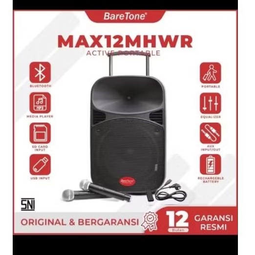 Baretone Wireless Ampli 12" 1212 MHWR