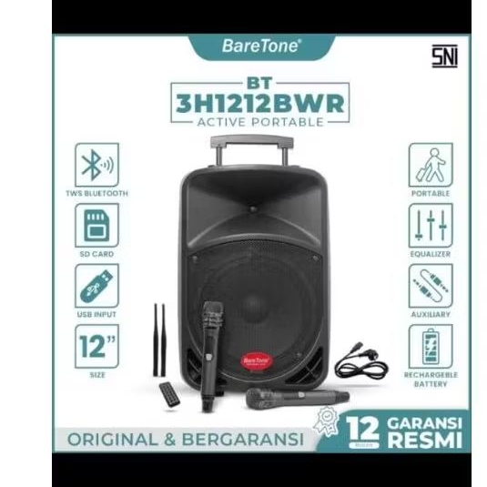 Baretone Wireless Ampli 12" 1212 BWR