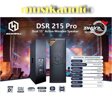 SPEAKER AKTIF SR MONITOR HARDWELL DSR 215 PRO / Speaker Aktif Monitor Hardwell Dsr 215 Pro Original 