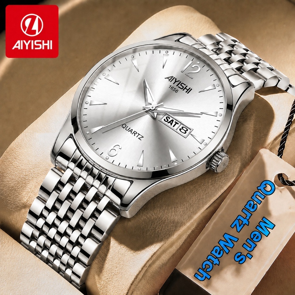 Jam Tangan Pria AIYISHI Original Tahan Air Analog Kalender Army Quartz Anti Air Untuk Cowok / Jam Ta