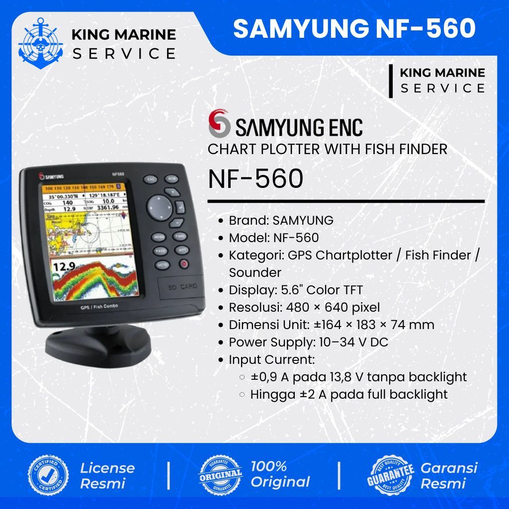 SAMYUNG NF-560 GPS Chartplotter Fish Finder